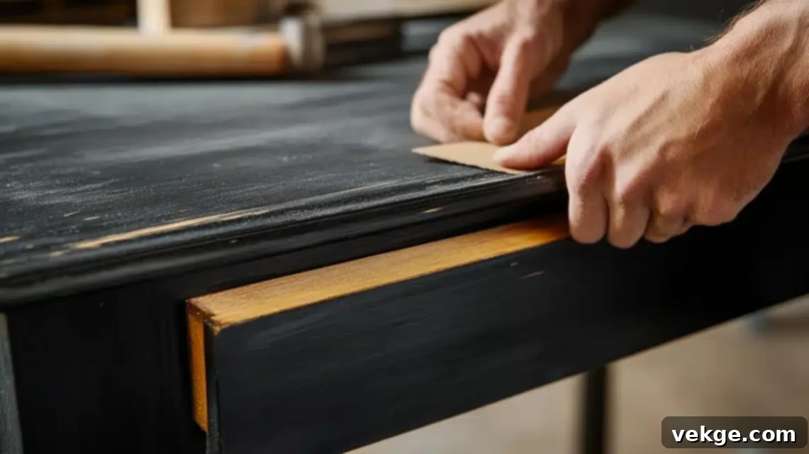 How to Create a Distressed Black Finish 2 Techniques for Distressed Black Furniture