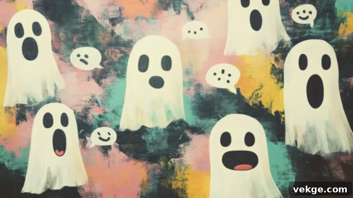 Retro Speech Bubble Spirits