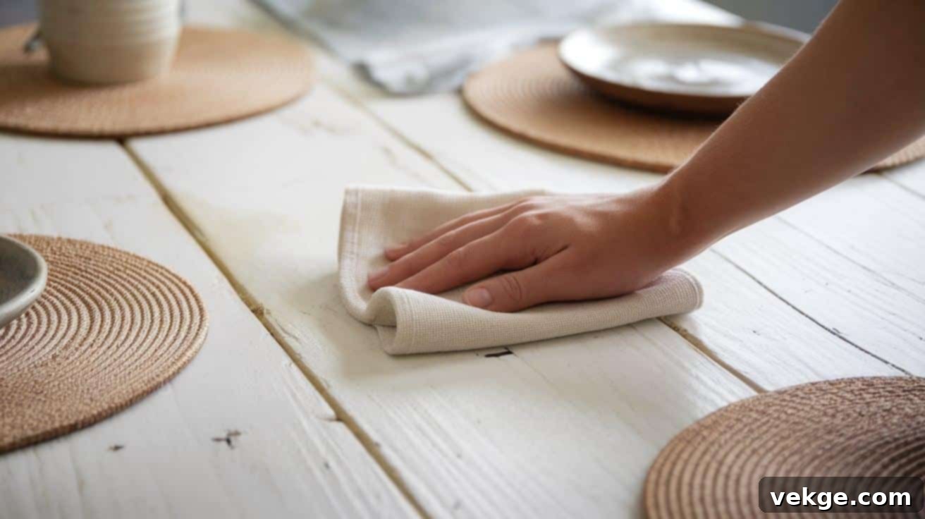 Care and maintenance tips for whitewash tables