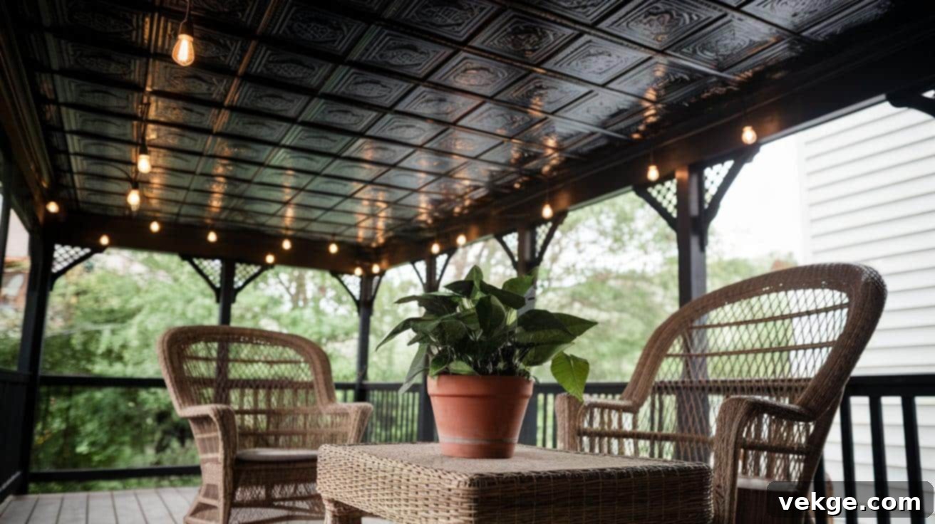Black_Ceiling_with_Faux_Tin_Tiles
