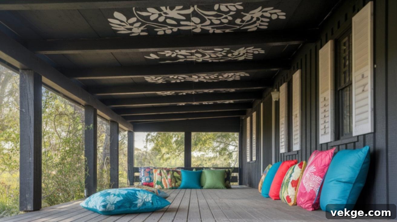 Black_Ceiling_with_Stenciled_Designs