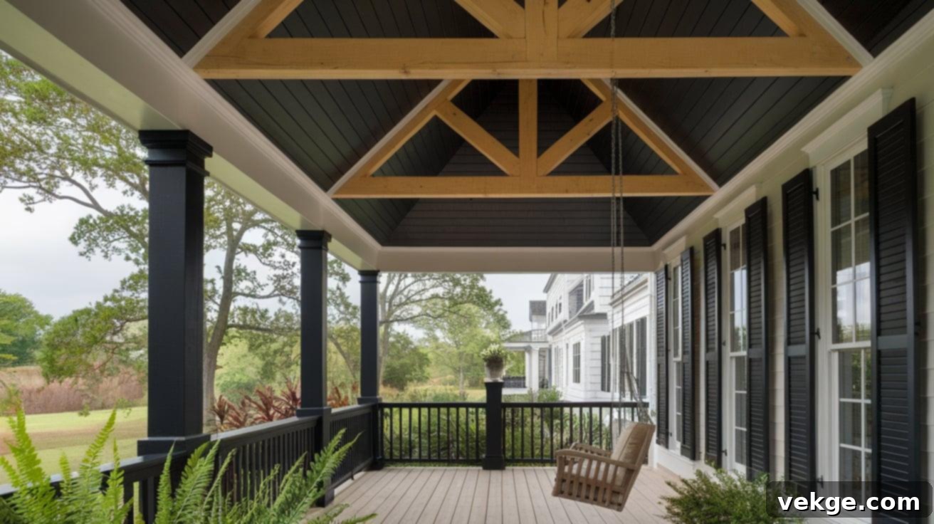 Charcoal_Black_Ceiling_with_Exposed_Beams