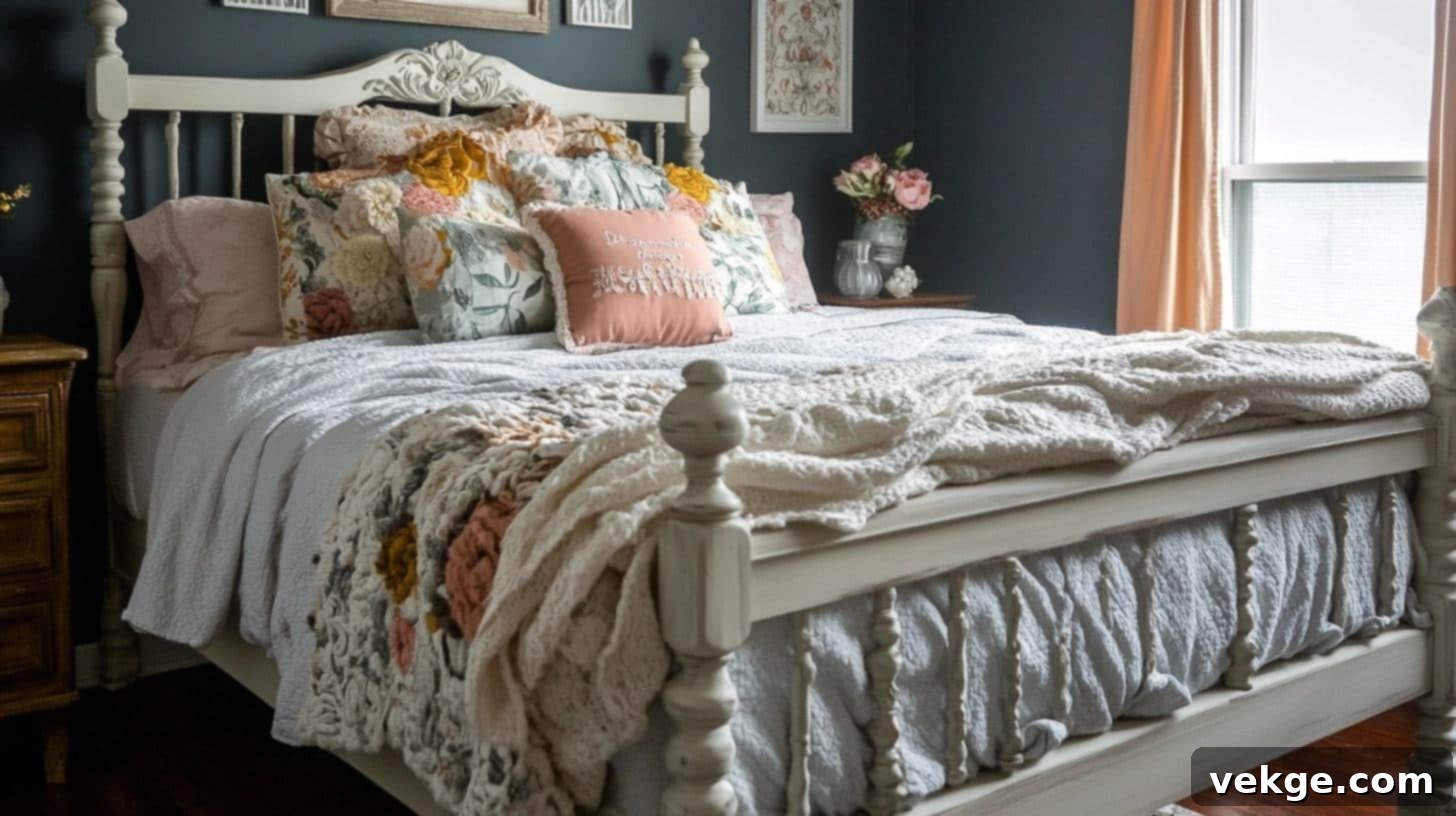 Chalk Paint Bed Frame Makeover