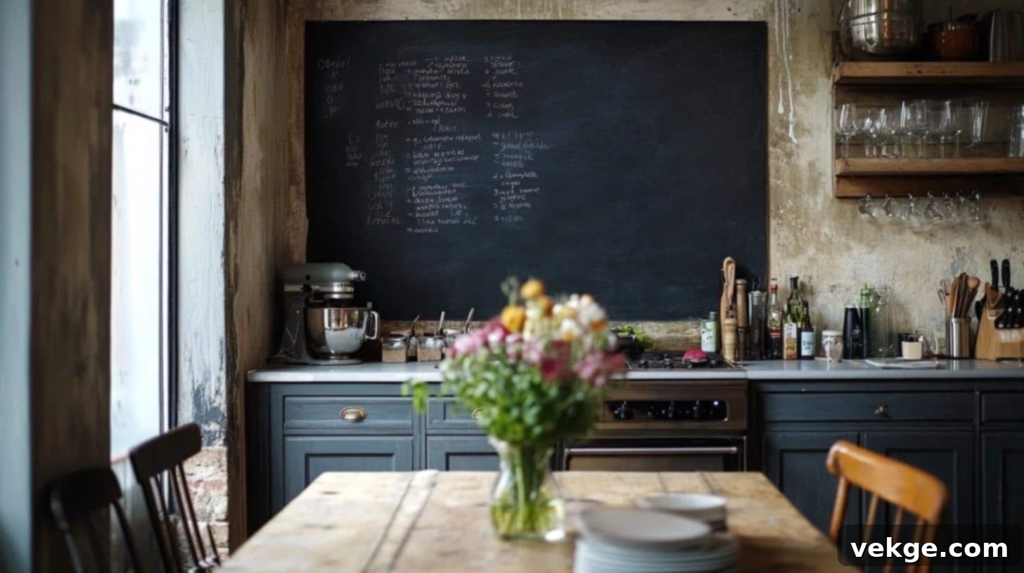 Chalkboard Wall in Kitchen