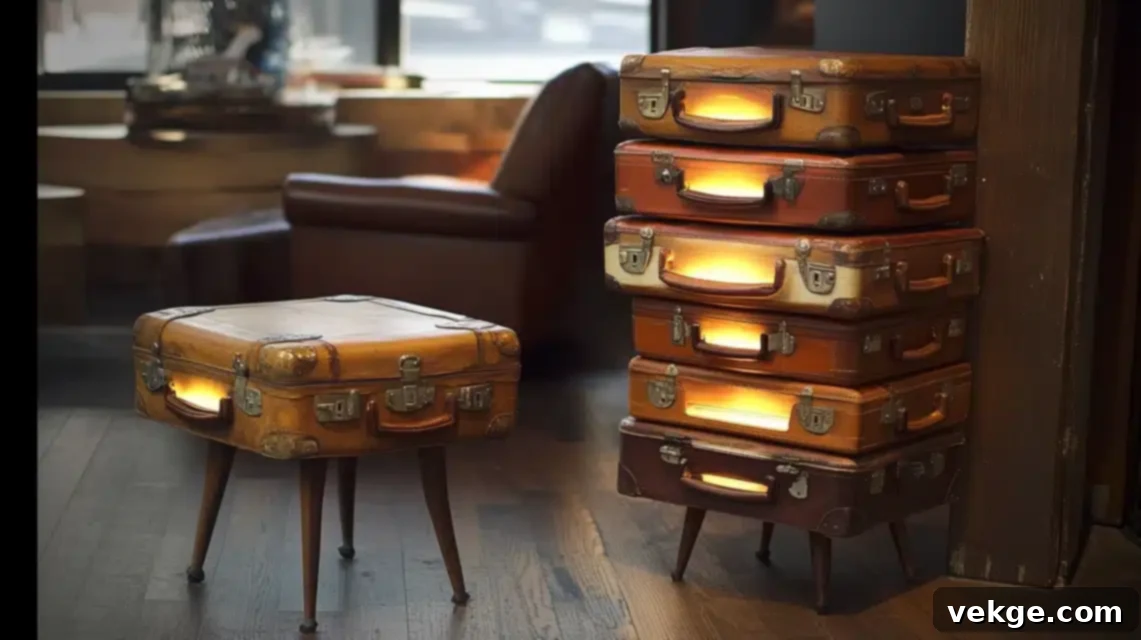 Time-Traveling Suitcase Tables - Upcycled Storage