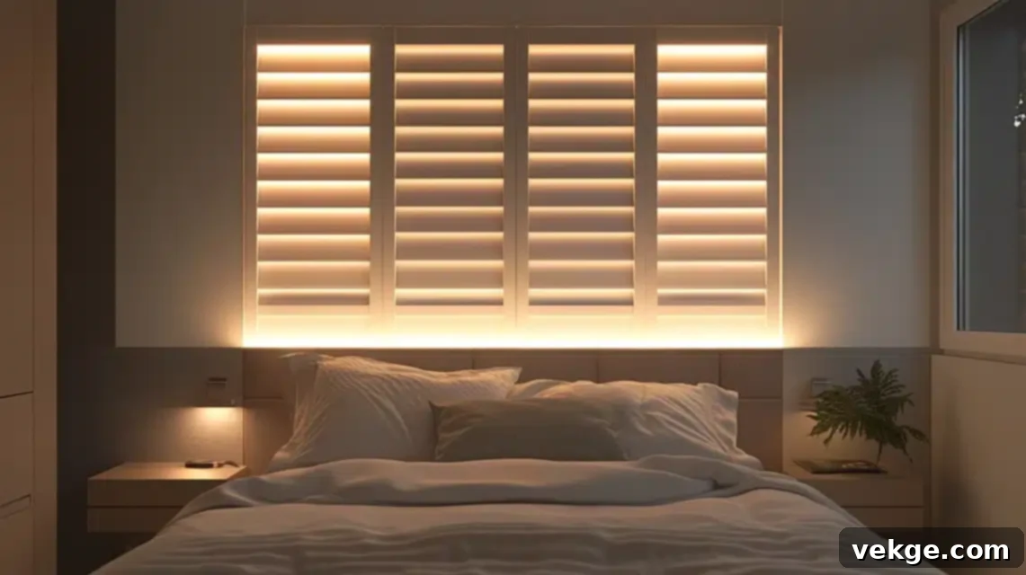 Vintage Window Treatment - Repurposed Shutter Headboard