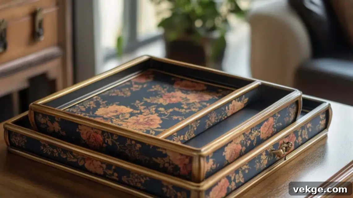 Frame Service Station - Repurposed Serving Tray
