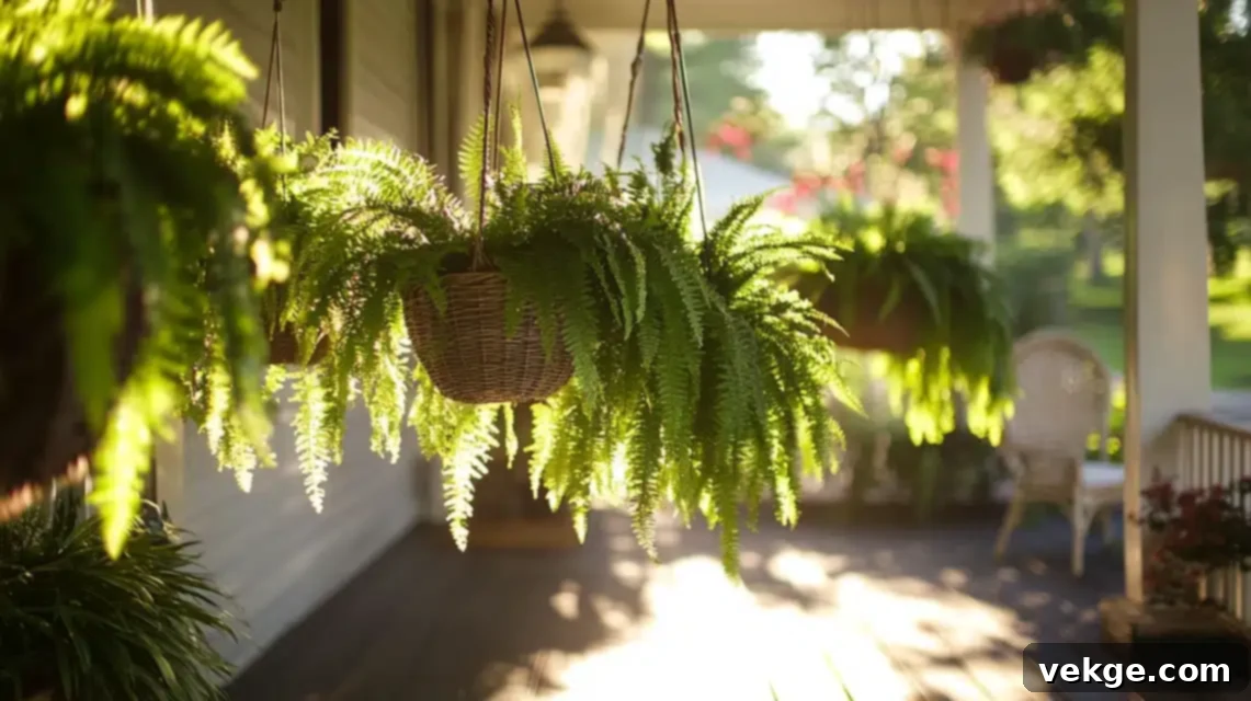 Classic Hanging Fern Baskets