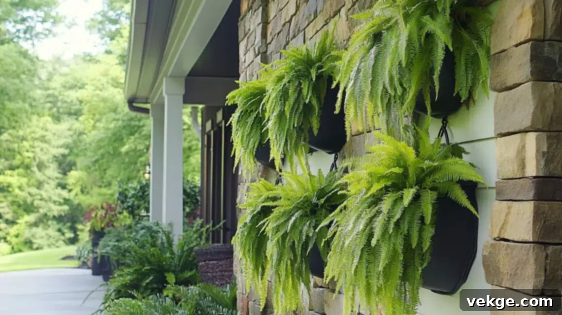 Wall-Mounted Fern Planters