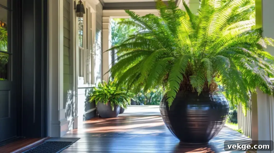 Oversized Fern Pot Statement Piece