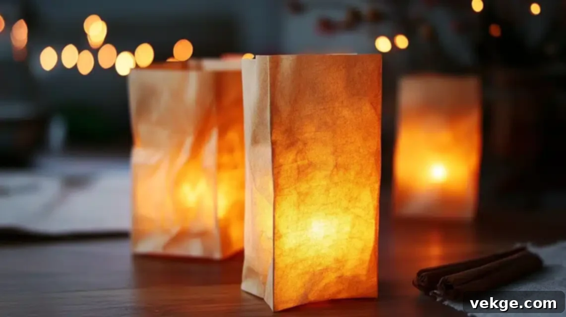 DIY Paper Bag Mini Lights tutorial for less than $4
