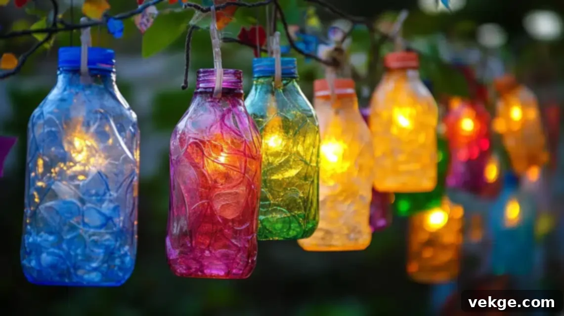 Upcycled Plastic Bottle Light Holder for home decor