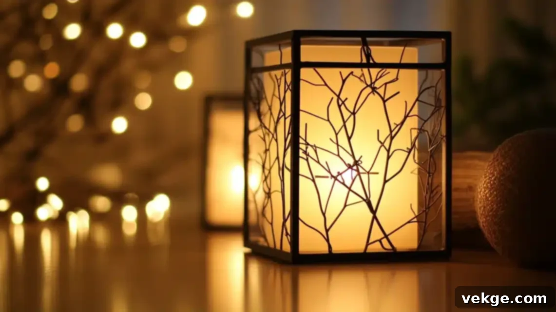 Modern DIY Wire Frame Light Box with LED string lights
