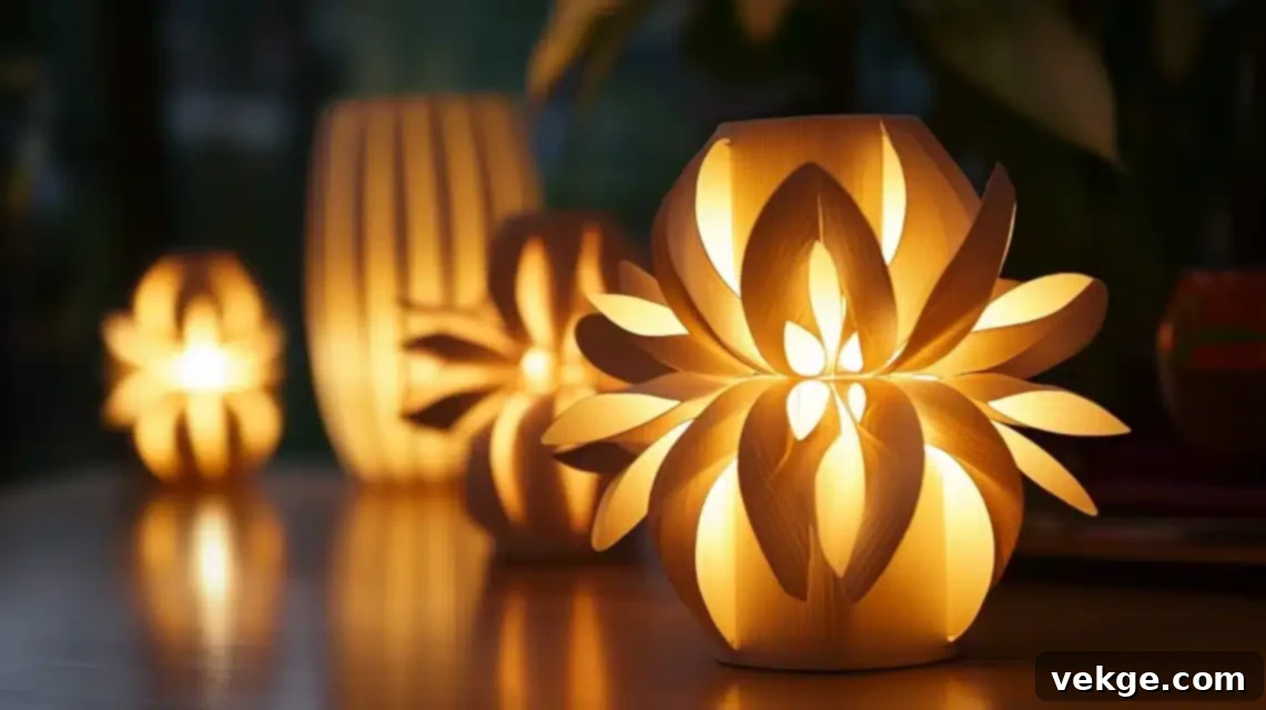 Recycled Paper Roll Table Light DIY
