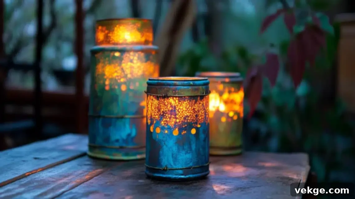 DIY Paint Can Light Stand with LED strip