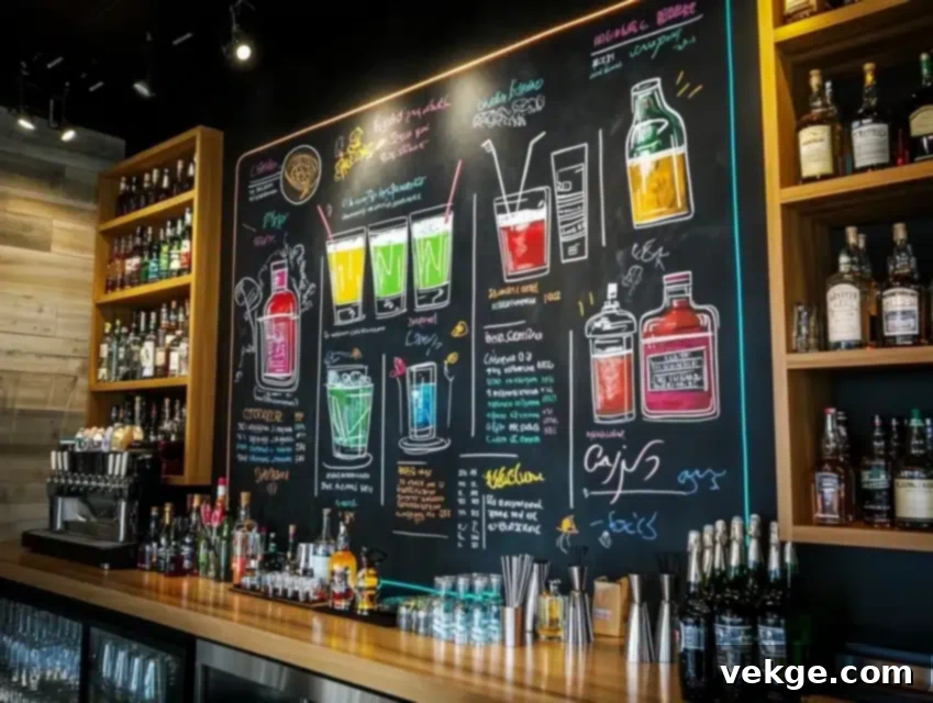 Home Bar Menu Wall
