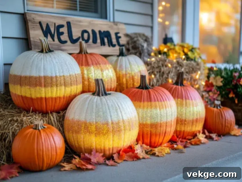 Decorated Seasonal Pumpkins