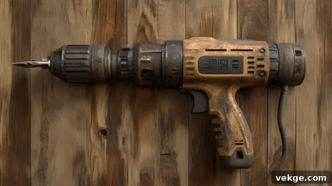 Power drill, a versatile power tool for drilling holes and driving screws quickly, priced $50-$200.