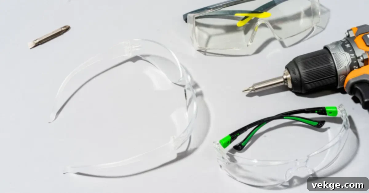 Safety glasses, essential eye protection for woodworking, priced $5-$30.