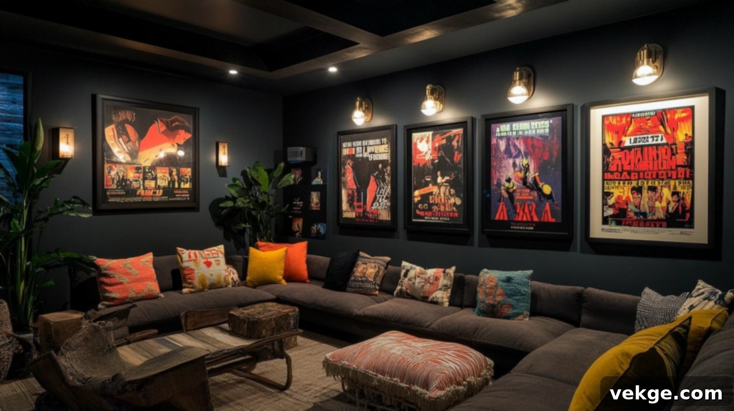 Vintage Cinema Posters for film-themed media rooms