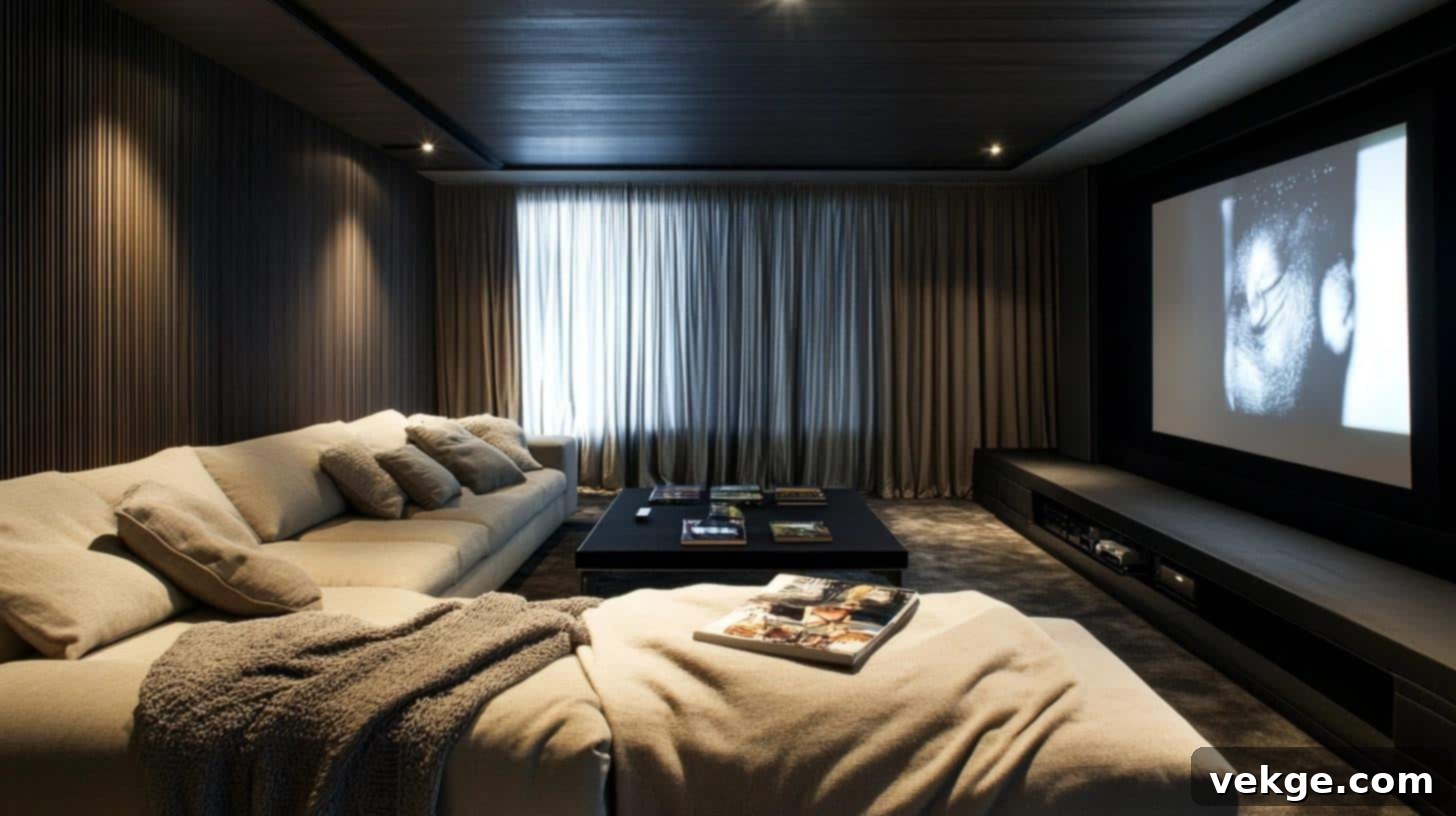 Minimalist Aesthetic for clean media room design