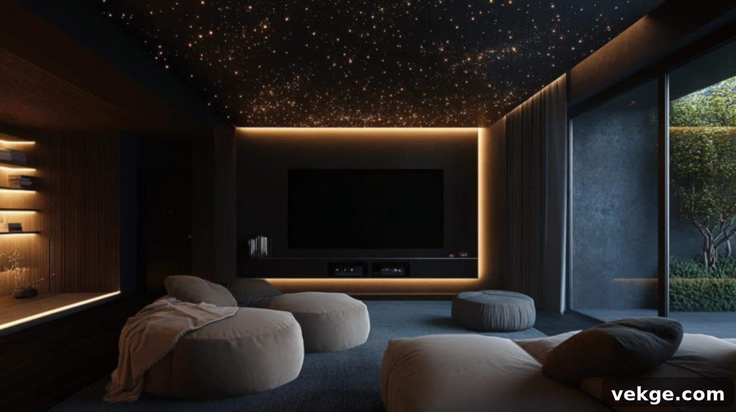 Starlight Ceiling for an immersive media room experience