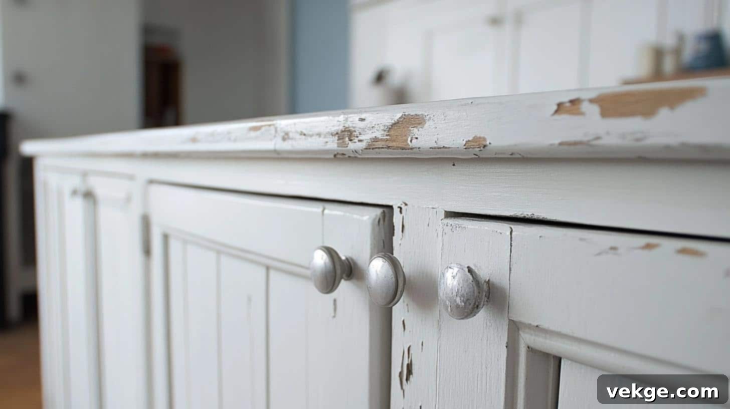 My Cabinets Before I Added Trim - Plain Flat Fronts