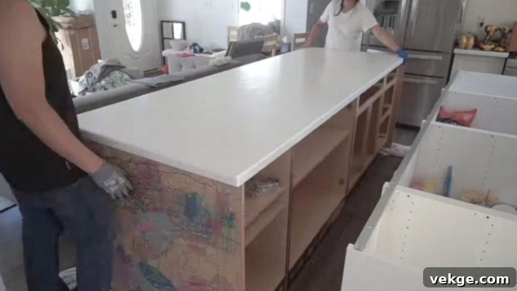 Attach Countertop Using Adhesive