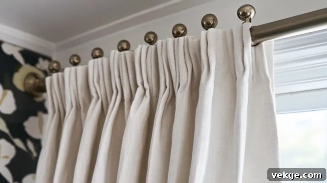Method 1 - No-Sew Pinch Pleats with Pleater Tape