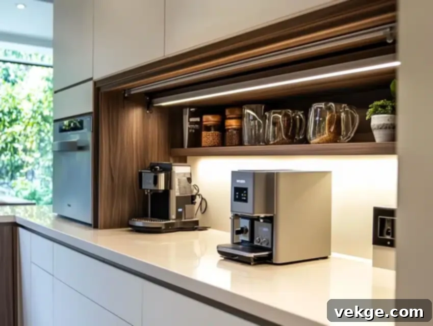 Appliance Garage Integration with Built-in Power