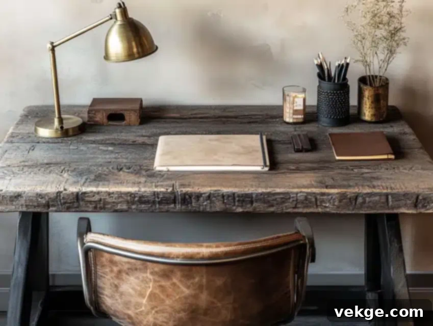 Rustic Wooden Desk