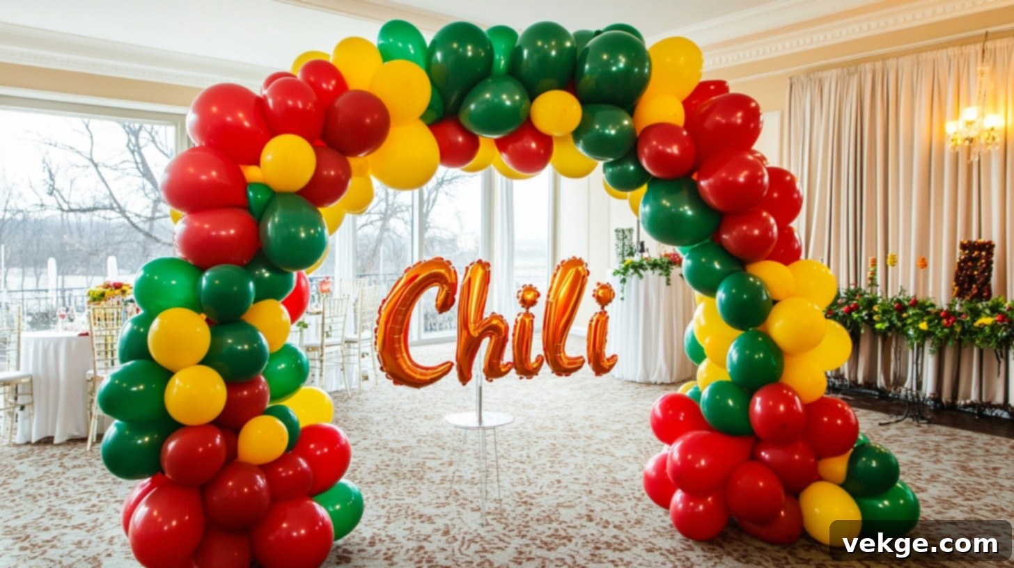 Chili Pepper Balloon Arch