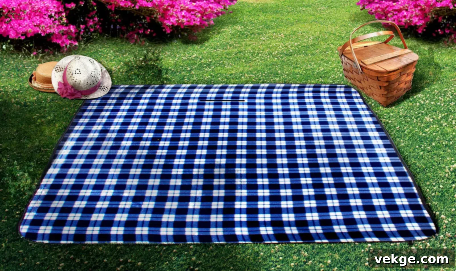 Picnic-Style Seating with Plaid Blankets