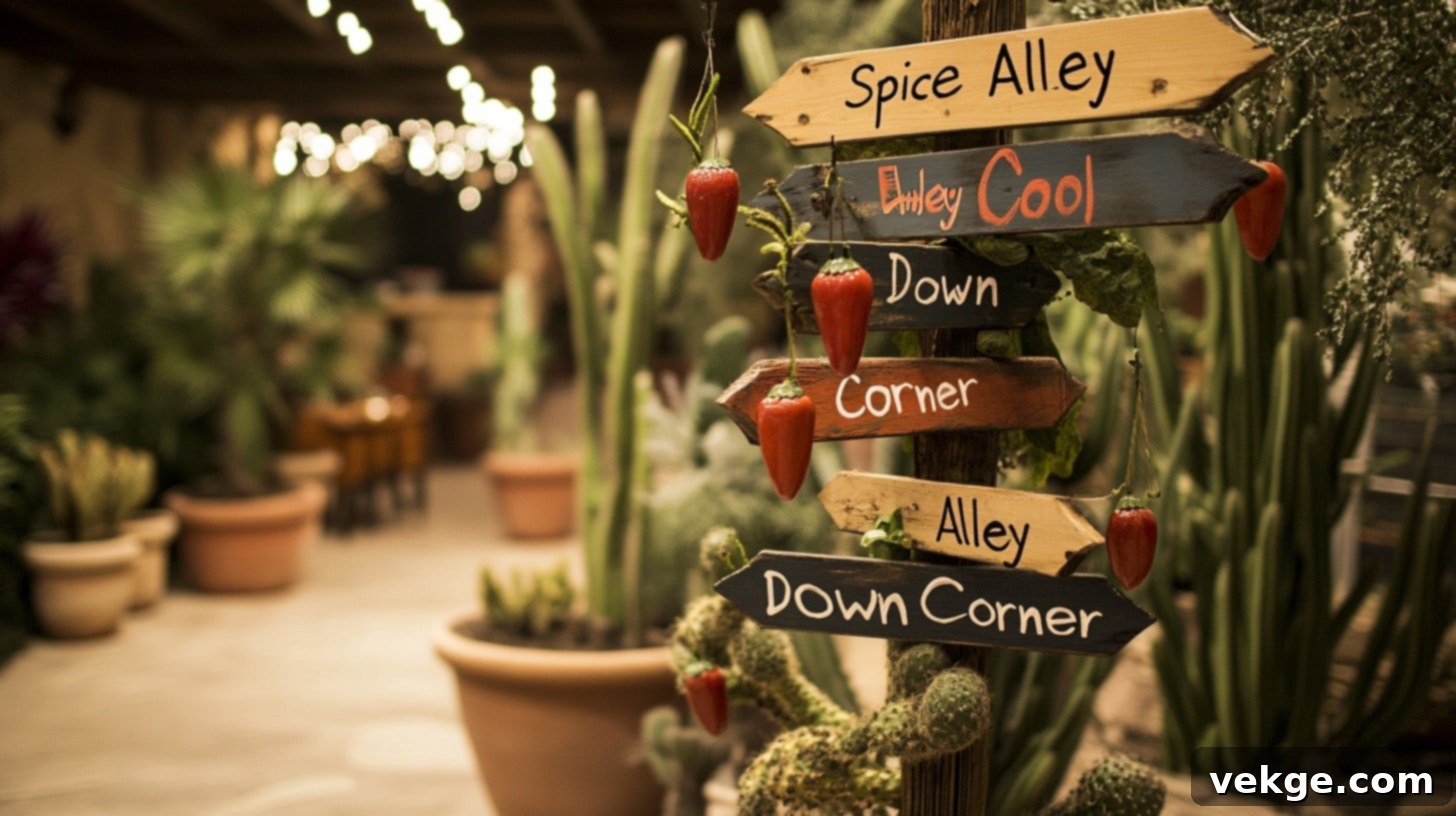 Decorated Wooden Sign Posts