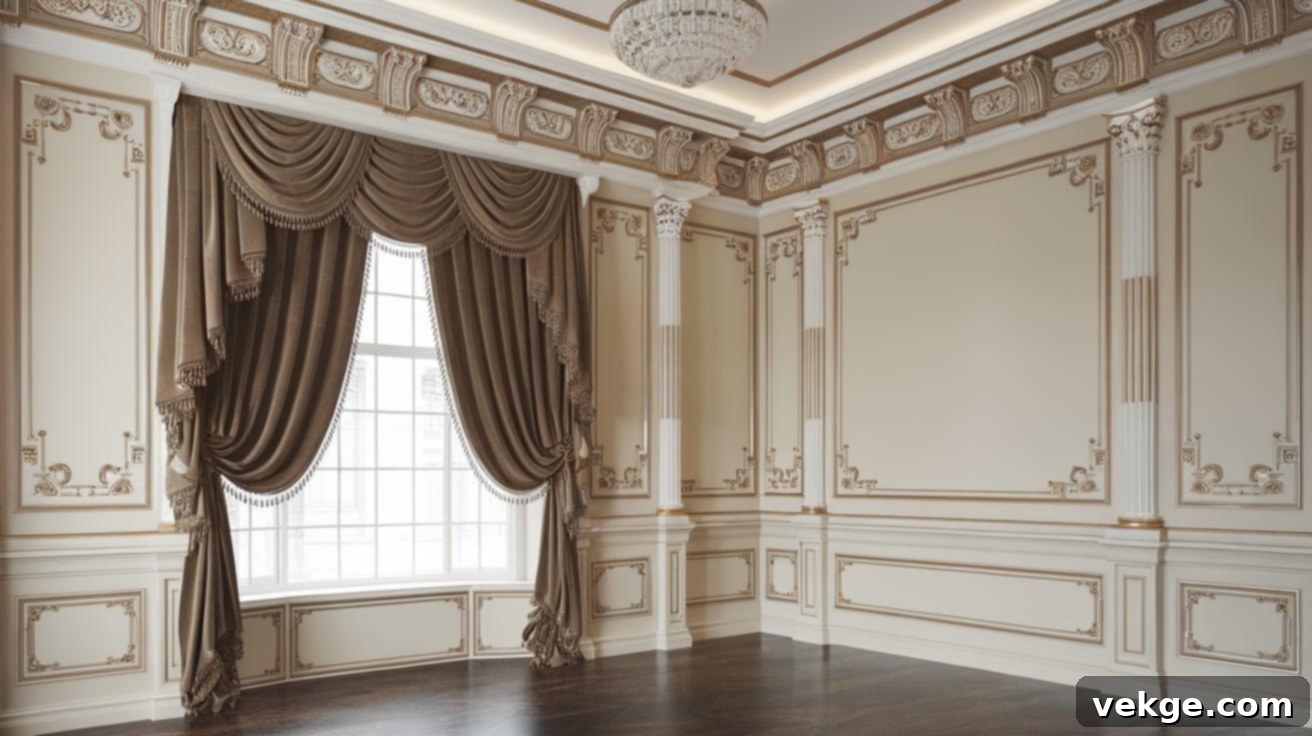 Ornate Crown Moldings and Paneling