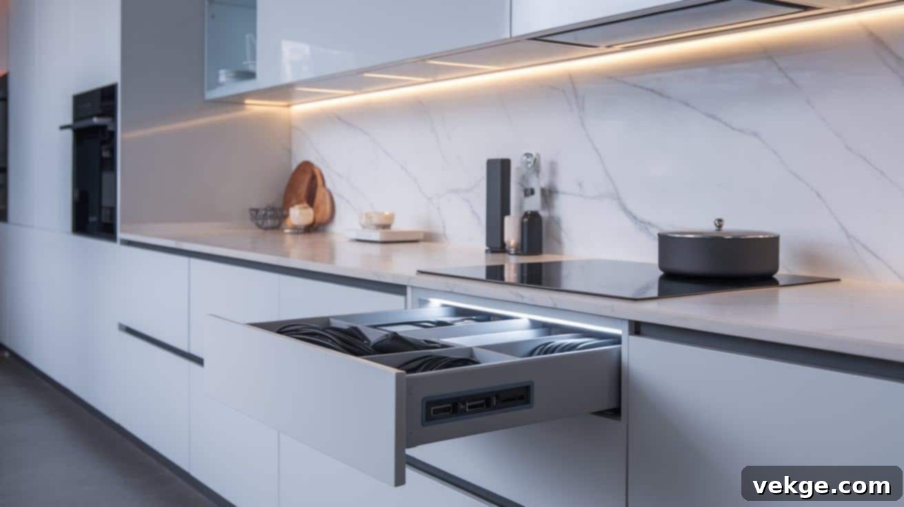 Hidden Charging Stations for Organized Kitchens