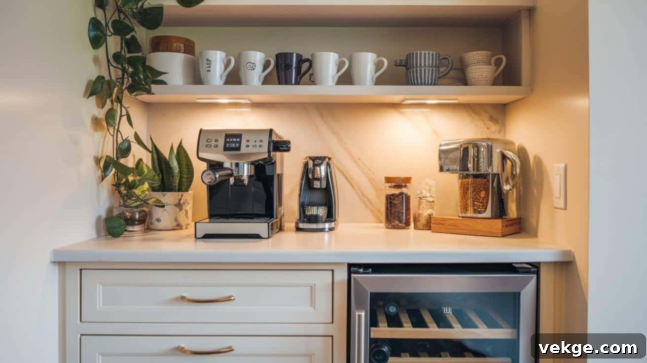 Built-In Coffee and Beverage Stations