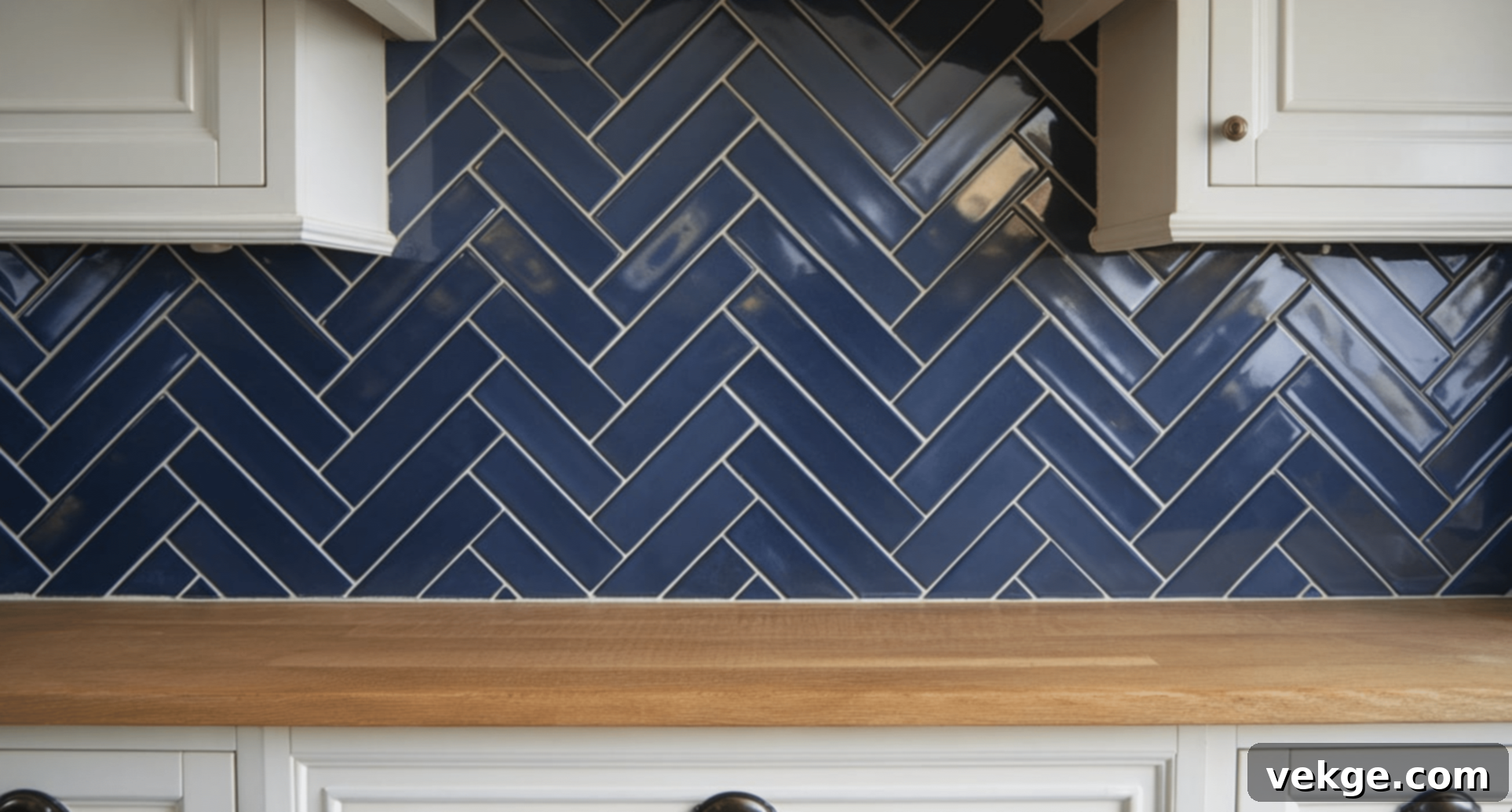 Herringbone Layout Kitchen Backsplash Pattern