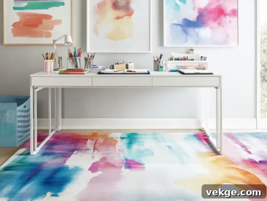 Watercolor-Inspired Rug