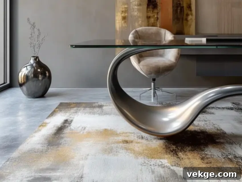Abstract Metallic Rug