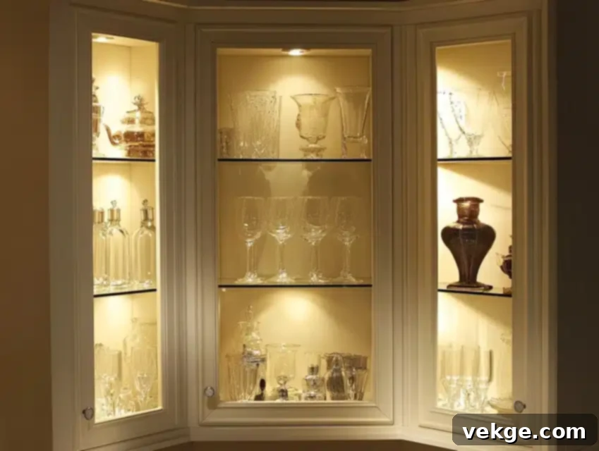 Glass-Front Corner Showcase