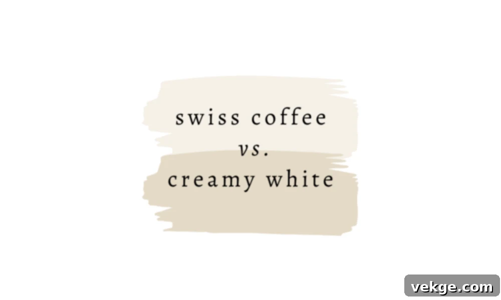 Side-By-Side Comparison: Creamy White vs Swiss Coffee 