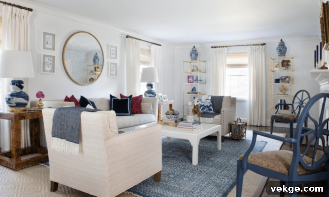 Vibrant colonial home interior by Erin Gates Design with personalized touches