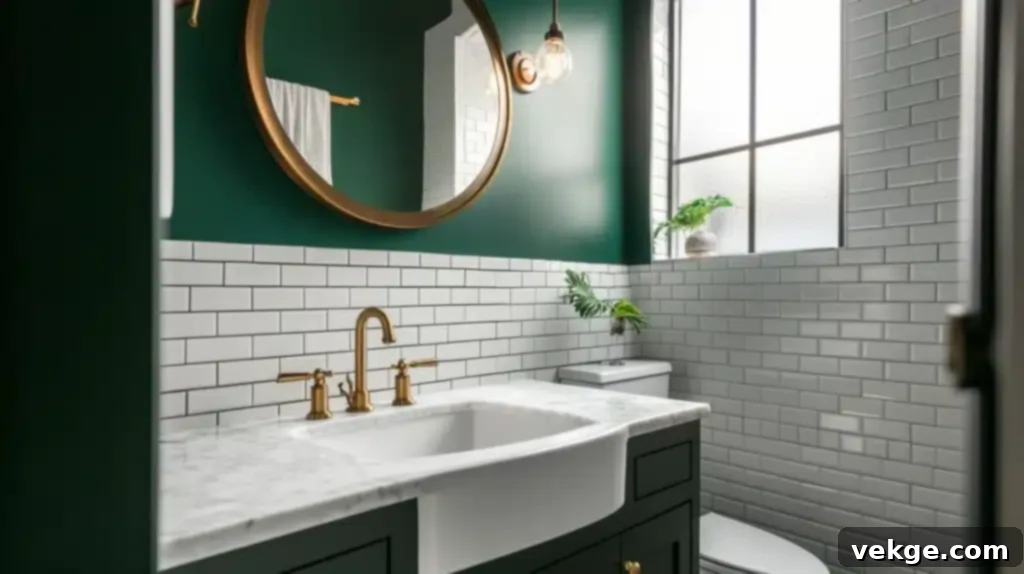 Dard Hunter Green Bathroom Vanity