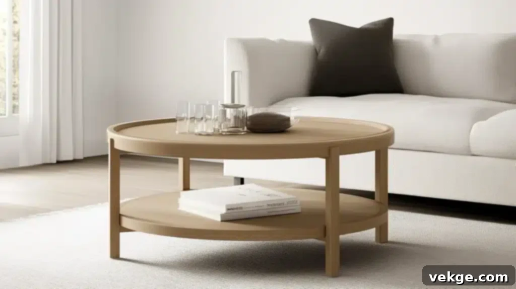Crate & Barrel Clairemont Round Coffee Table