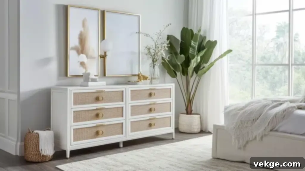 Westly Cane 6-Drawer Dresser (60)