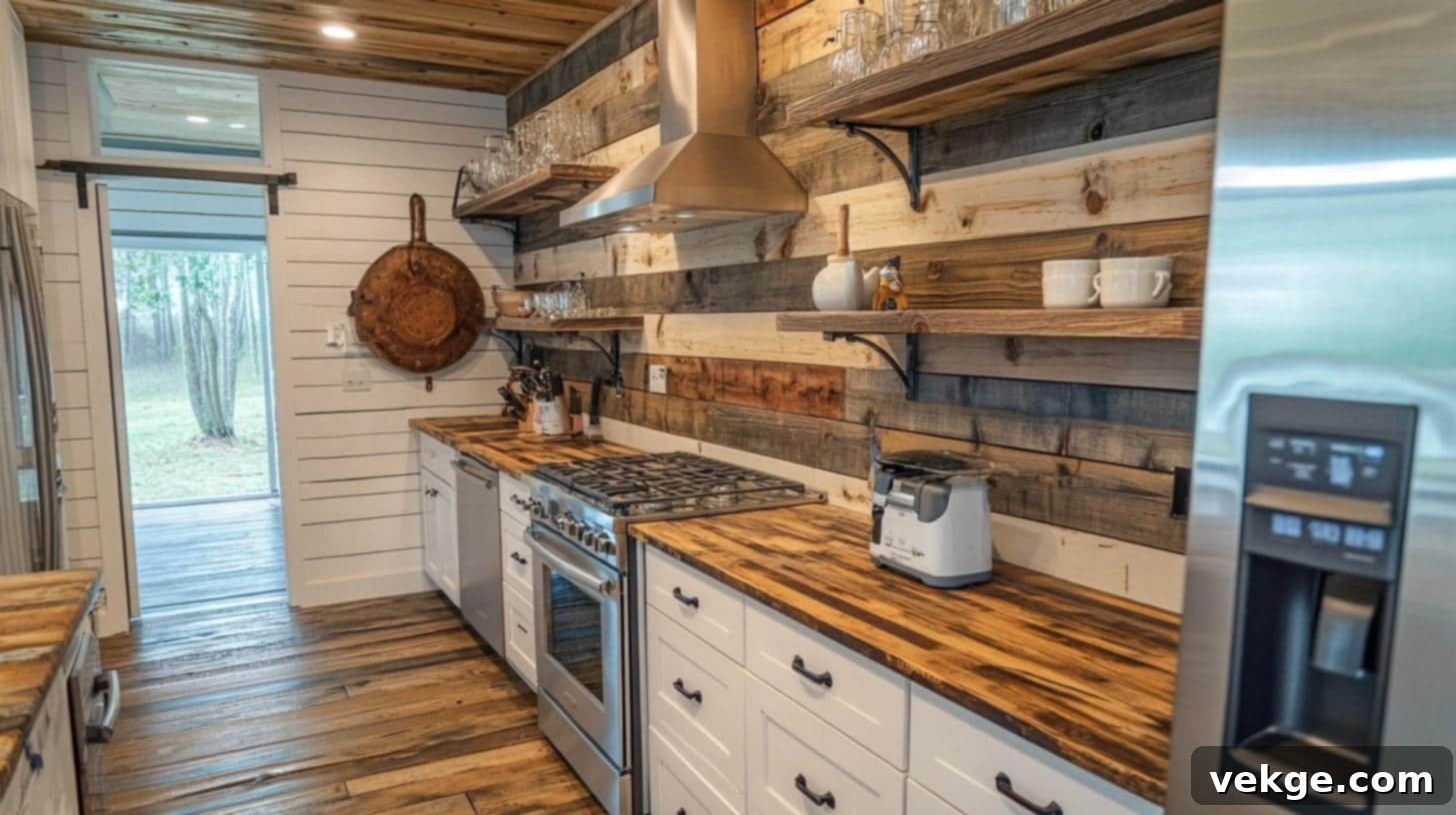 Rustic Shiplap Backsplash