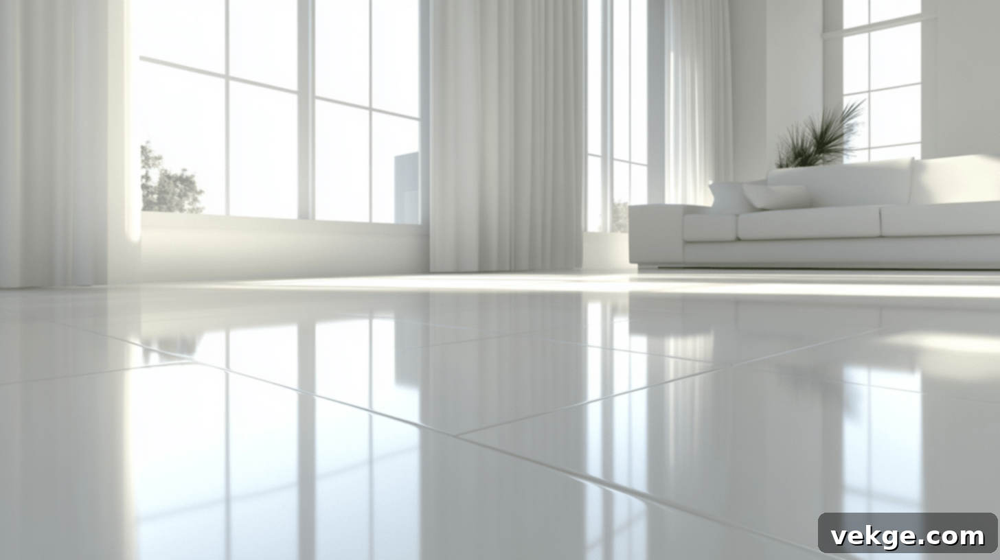 Oversized White Tiles