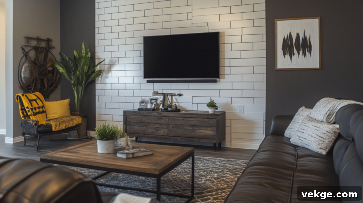 Accent Wall Behind TV