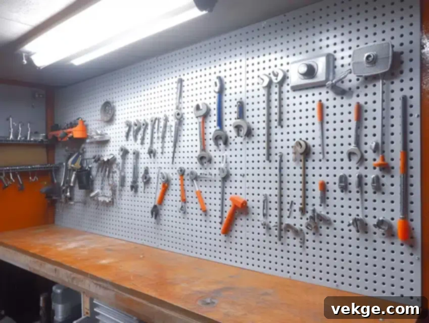 Wall-Mounted Pegboard System